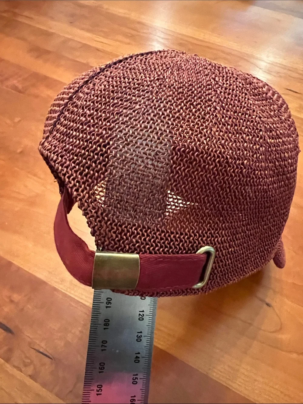 Anthropologie Wyeth By Todd Magill Paula Womens Raffia Baseball Cap in Wine